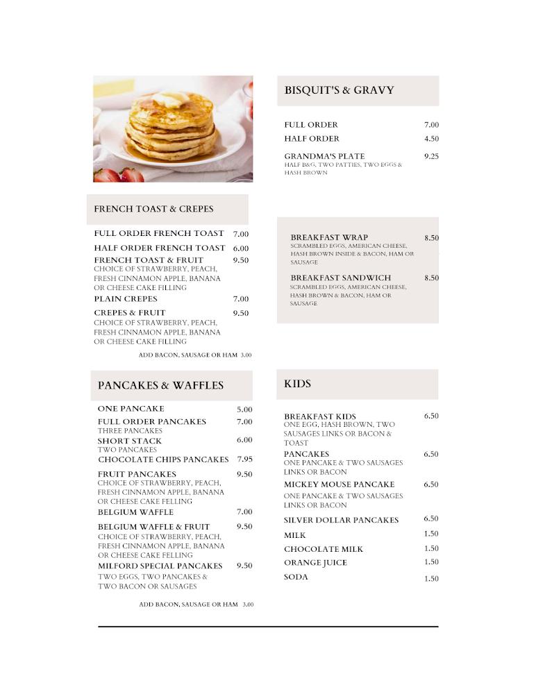 Milford Family Restaurant Menu image 3